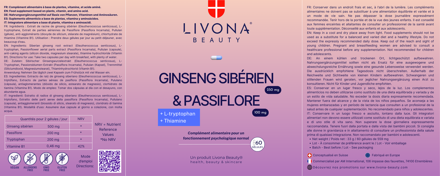 Ginseng Sibérien & Passiflore