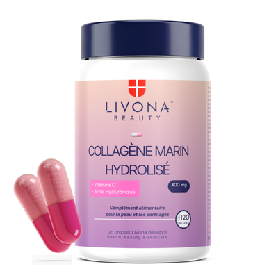 Collagène Marin & Acide Hyaluronique & Vitamine C 120 gélules