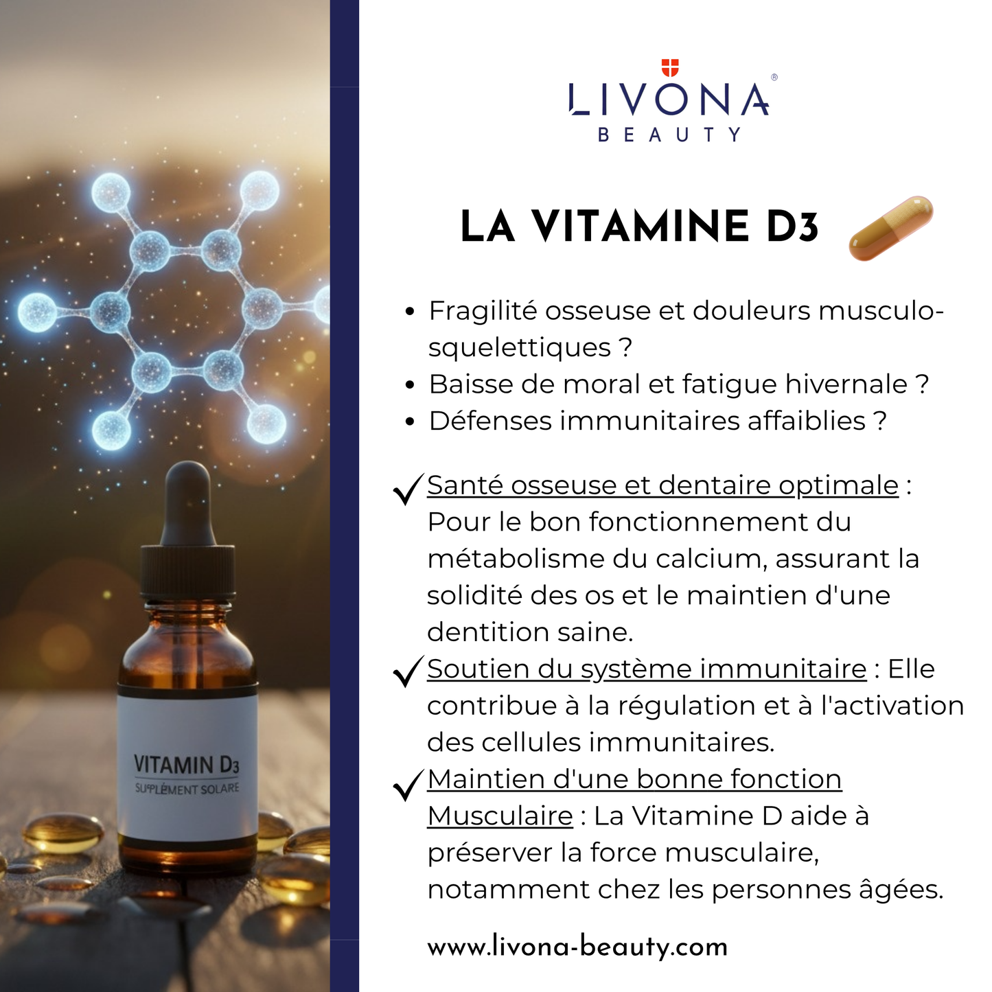 Vitamine D3 & Calcium 2 000 UI