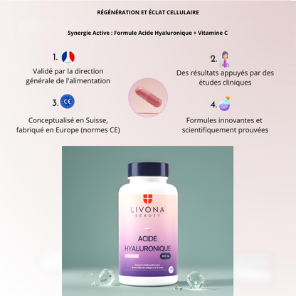 Acide Hyaluronique & Vitamine C 60 gélules
