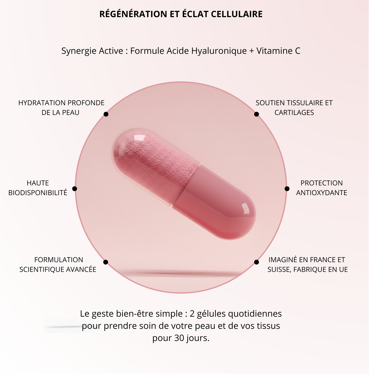 Acide Hyaluronique & Vitamine C 60 gélules