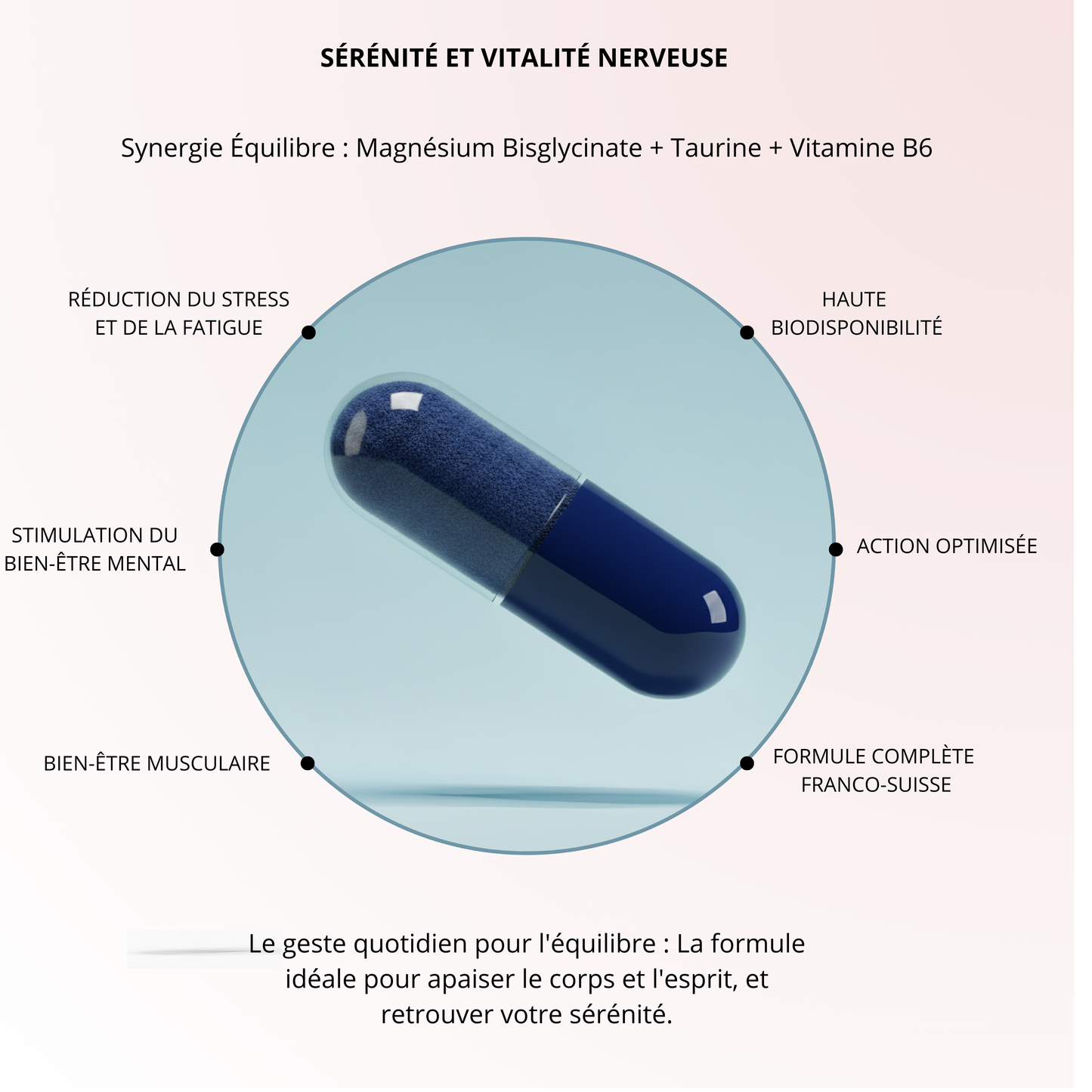 Magnésium Bisglycinate & Taurine 120 gélules