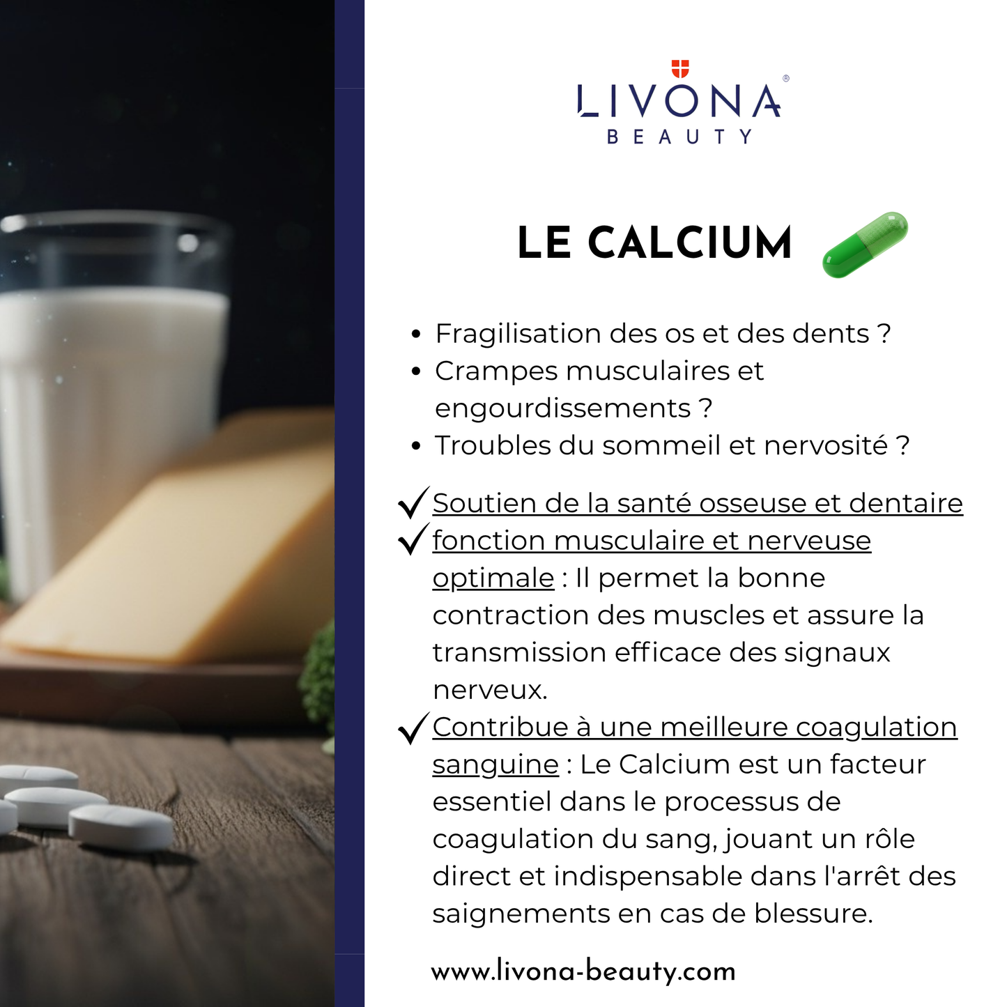 Vitamine D3 & Calcium 2 000 UI